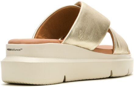 Hush Puppies Uplift Leren Dames Champagne Sandalen Goud - EU 42 / UK 8