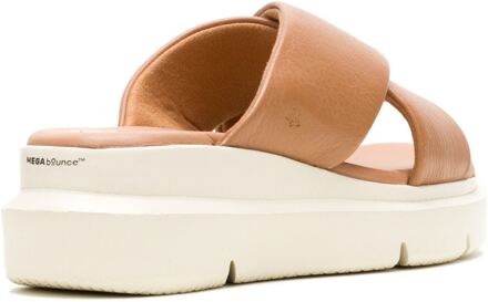 Hush Puppies Uplift Leren Dames Tan Sandalen Bruin - EU 40.5 / UK 7