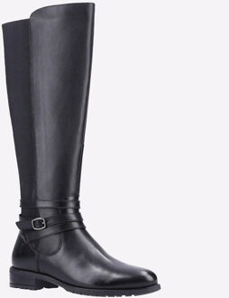 Hush Puppies Vanessa Leren Dames Zwart High Heeled Kniehoge Laarzen - EU 36 / UK 3