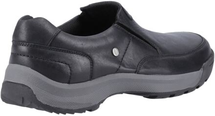 Hush Puppies Vaun Leer Heren Zwarte Instappers