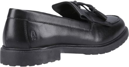 Hush Puppies Verity Kiltie Leren Dames Zwarte Instappers