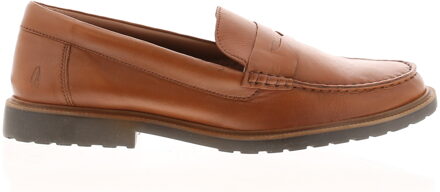 Hush Puppies Verity Slip On Leren Damesslippers In Tan. Bruin