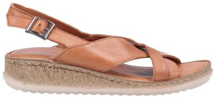Hush Puppies Vrouwen/dames Elena Leren Wigsandaal (Tan) Bruin