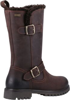 Hush Puppies Winnie Leder Dames Bruin Laarzen