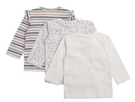 Hust & Claire overhemden met lange mouwen Alda White sand 3-pack Beige - 56