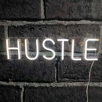 Hustle Neon Borden Commerciële Kerstversiering Neon Muur Licht Usb Powered Business Store Venster Teken Neon Lamp Bar Decor