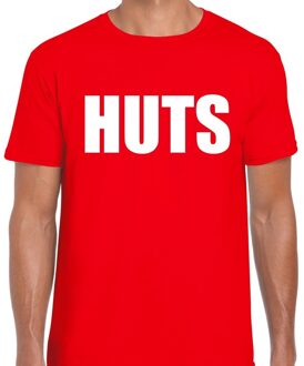 HUTS heren T-shirt rood 2XL