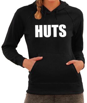 Huts tekst hoodie zwart dames 2XL