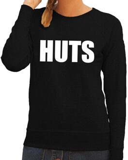 HUTS tekst sweater zwart voor dames S