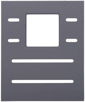 Hutwand Ties - Antraciet - Met Raam (2 Stuks) - Grenenhout - Grijs - 61.5x74.5x1.5 Cm