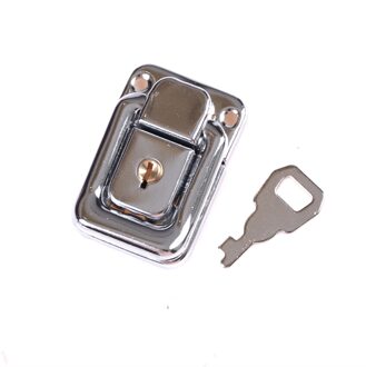 Huxuan J402 Kast Box Vierkante Slot Met Sleutel Lente Klink Catch Toggle Sloten Milde Staal Hasp Voor Schuifdeur Venster hardware