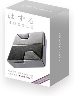 Huzzle breinbreker Cast Diamond 11,8 cm staal zilver