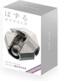 Huzzle breinbreker Cast Vlag niveau 1 11,8 cm staal zilver