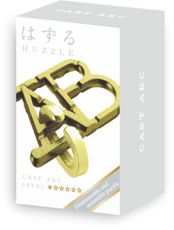 Huzzle Mini Huzzle Cast Puzzle - ABC Gold (level 1)