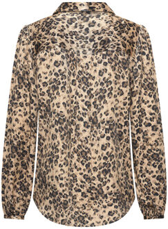 HV Polo Blouse lange mouw 0404103755 calli - maat 38 Beige