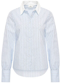 HV Polo Blouse lange mouw 0404103757 lorenz Lichtblauw - 38