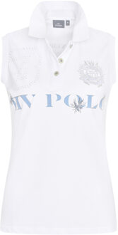 HV Polo Polo shirt mouwloos favouritas palms Wit