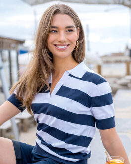 HV Polo Top korte mouw 0409103829 brielle - maat 44 Blauw