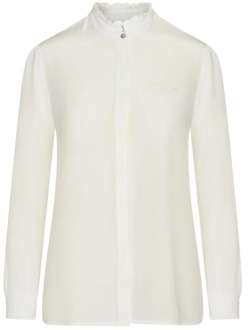 HV Polo Viscose blouse met vrouwelijke ruche HV Polo , White , Dames - 2Xl,M