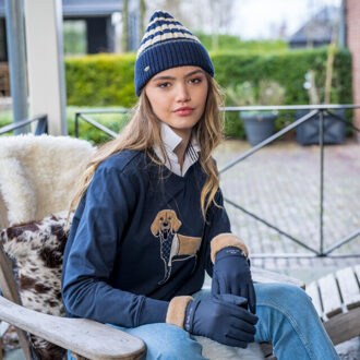HV Society Beanie hvsnoor - maat One size Blauw