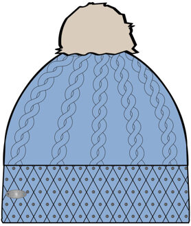 HV Society Beanie hvsyvon - maat One size Lichtblauw