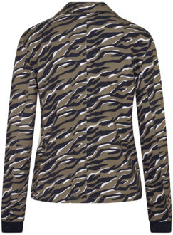 HV Society Sweat blazer hvsalba - maat 40 Bruin/groen