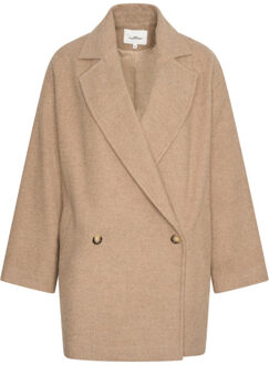 HV Society Wollen jas hvsalysha - maat 42 Bruin