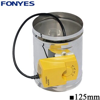 HVAC 125mm gemotoriseerde rvs air demper klep duct verstelbare elektrische air reguleren terugslagklep drie positie 220 V