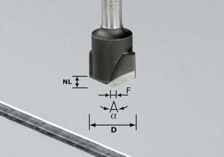 HW S8 D18-135° (Alu) V-groeffrees | 491443