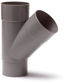 HWA T-stuk 45°, pvc, 2x inwendig lijm, 1x verjongd spie