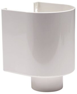 HWA vergaarbak, pvc, wit, halfrond