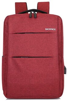 Hwjianfeng Klassieke Laptop Rugzak Schooltas Alpinisme Wandelen Tas Mannen Rugzak Rugzakken Vrouwen Rugzakken Voor Tieners rood