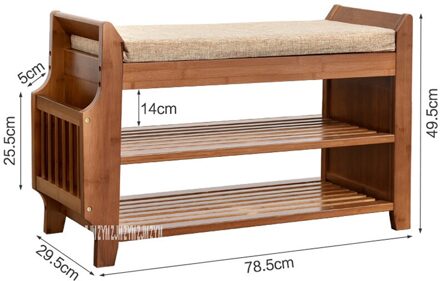 HXD741 Thuis Doorway Schoenen Opslag Kruk Hoge Dragende Verandering Schoen Kruk Moderne Eenvoudige Massief Hout Met Lade Ssofa voetenbank 78.5x29.5x49.5cm