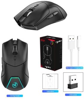 HXSJ T40 T40 Wireless Mouse 2.4G+BT5.1+BT5.1 USB Receiver Triple Modes Mouse with 7 RGB Light Gaming Mouse for PC Computer Notebook Rechargeable Battery 4000DPI Adjustable Level