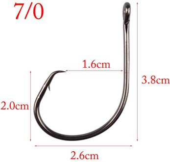 Hyaena 50 stks/partij 39951 1/0-9/0 Demon Cirkel Ultra Punt Extreme Scherpte Korte Schacht Voor Zwaardere Lokken Sterke Zoetwater haken 7 0