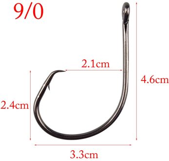 Hyaena 50 stks/partij 39951 1/0-9/0 Demon Cirkel Ultra Punt Extreme Scherpte Korte Schacht Voor Zwaardere Lokken Sterke Zoetwater haken 9 0