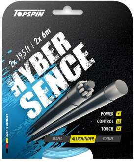 Hyber Sence 2 X 6m Set Snaren lichtblauw - 1.30