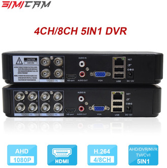 hybrid dvr nvr 4CH 8CH h.265x video recorder 5IN1 for Analog AHD Camera 5MP ip camera mini dvr nvr Onvif video surveillance dvr