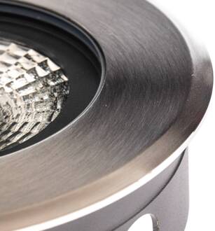 Hybride vlakke grondspot inbouwlamp, 13cm roestvrij staal