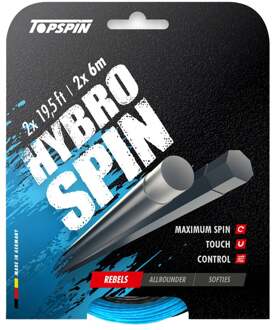 Hybro Spin 2 X 6m Set Snaren-Lichtblauw - 1.25,1.31