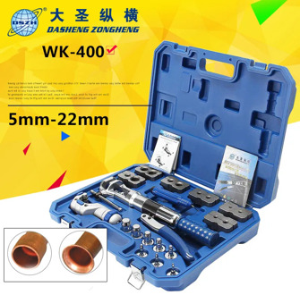 Hydraulic Tube Expander Tool Kit WK-400 7 Lever Hydraulic Pipe Expander Pipe Fuel Line Flaring Tools HVAC Tools 5-22mm
