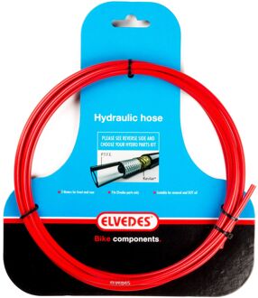 Hydraulische leiding Elvedes met PTFE voering en kevlar protectie - rood (3 meter op kaart)