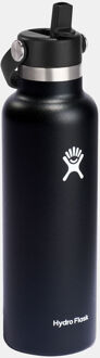 Hydro Flask 21 Oz Standard Flex Straw Cap Drinkfles Zwart - One size