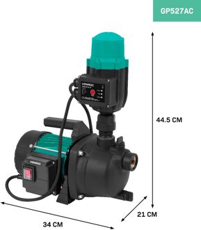 Hydrofoorpomp / Automatische pomp - 800W - 3300l/h - Met drukschakelaar - Droogloopbeveiliging - Voor besproeien