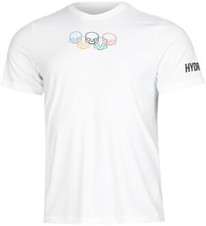 Hydrogen Olympic Skull Tech T-shirt Heren wit - M