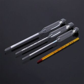 Hydrometer Hydrometer Tester Vintage Meten Fles Houten Box Set Gereedschappen Alcoholmeter Alcohol Meter Wijn Concentratie Meter