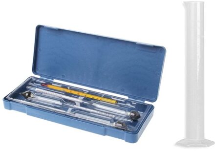 Hydrometer Tester Vintage Meten Fles Plastic Box Set Gereedschappen Alcoholmeter Alcohol Meter Wijn Concentratie Meter Gereedschap C90A