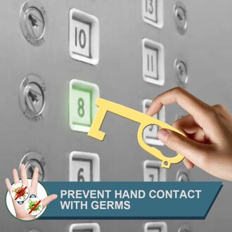 Hygiënische Veiligheid Deurklink No-Touch Anti-Bacteriële Edc Deuropener Bescherming Lift Knop Contactloze Tool Te carry