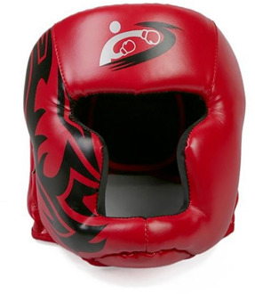 Hyhg Kick Boksen Helm Mannen Vrouwen Pu Karate Muay Thai Guantes De Boxeo Gratis Vechten Mma Sanda Training Volwassenen kids Apparatuur rood