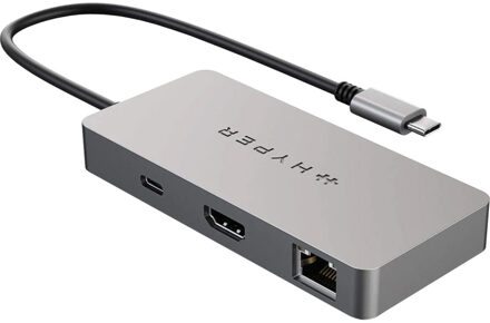 Hyper HyperDrive 5-in-1 USB-C hub grey(Works with Chromebook) Grijs (Space Gray)